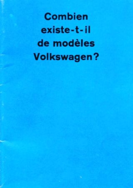Volkswagen Modelprogram 1965 "Wieviele verschiedene VW gibt es?" Carbrochure (0876)
